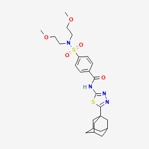 N-[5-(1-adamantyl)-1,3,4-thiadiazol-2-yl]-4-[bis(2-methoxyethyl)sulfamoyl]benzamide