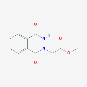 molecular formula C11H10N2O4 B2761703 Methyl 2-(1,4-dioxo-1,2,3,4-tetrahydrophthalazin-2-yl)acetate CAS No. 721915-98-6