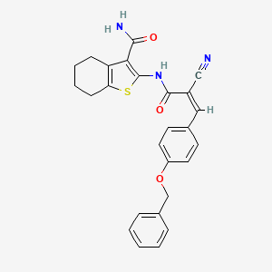 (Z)-2-(3-(4-(benzyloxy)phenyl)-2-cyanoacrylamido)-4,5,6,7-tetrahydrobenzo[b]thiophene-3-carboxamide