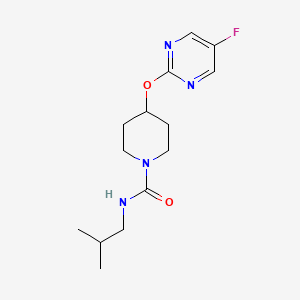 molecular formula C14H21FN4O2 B2761709 4-(5-Fluoropyrimidin-2-yl)oxy-N-(2-methylpropyl)piperidine-1-carboxamide CAS No. 2380142-92-5