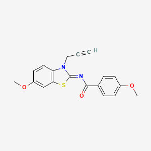 molecular formula C19H16N2O3S B2761716 (Z)-4-甲氧基-N-(6-甲氧基-3-(丙-2-炔-1-基)苯并[d]噻唑-2(3H)-基亚甲基)苯甲酰胺 CAS No. 941871-79-0