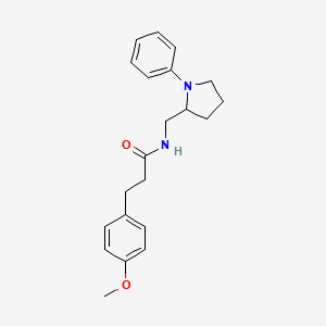 3-(4-methoxyphenyl)-N-((1-phenylpyrrolidin-2-yl)methyl)propanamide