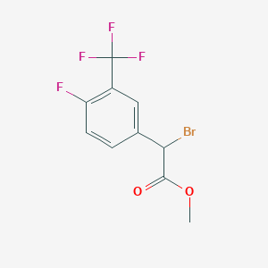 molecular formula C10H7BrF4O2 B2761737 Methyl 2-bromo-2-[4-fluoro-3-(trifluoromethyl)phenyl]acetate CAS No. 2253631-16-0