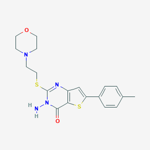 3-amino-6-(4-methylphenyl)-2-{[2-(4-morpholinyl)ethyl]sulfanyl}thieno[3,2-d]pyrimidin-4(3H)-one