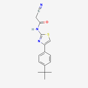 molecular formula C16H17N3OS B2761741 N-[4-(4-tert-butylphenyl)-1,3-thiazol-2-yl]-2-cyanoacetamide CAS No. 546090-53-3