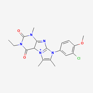 B2761743 8-(3-chloro-4-methoxyphenyl)-3-ethyl-1,6,7-trimethyl-1H,2H,3H,4H,8H-imidazo[1,2-g]purine-2,4-dione CAS No. 876673-17-5
