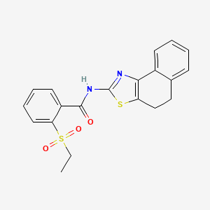 molecular formula C20H18N2O3S2 B2761746 N-(4,5-二氢苯并[e][1,3]苯并噻唑-2-基)-2-乙基磺酰基苯甲酰胺 CAS No. 898422-85-0