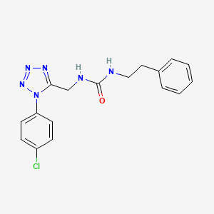 1-((1-(4-chlorophenyl)-1H-tetrazol-5-yl)methyl)-3-phenethylurea
