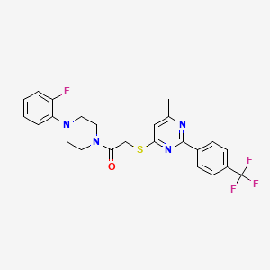 1-[4-(2-fluorophenyl)piperazin-1-yl]-2-({6-methyl-2-[4-(trifluoromethyl)phenyl]pyrimidin-4-yl}sulfanyl)ethan-1-one