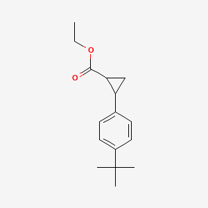 molecular formula C16H22O2 B2761765 乙基2-(4-叔丁基苯基)环丙烷羧酸酯 CAS No. 105393-23-5