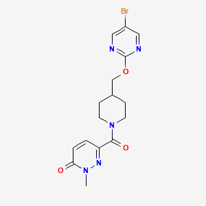 6-(4-{[(5-Bromopyrimidin-2-yl)oxy]methyl}piperidine-1-carbonyl)-2-methyl-2,3-dihydropyridazin-3-one