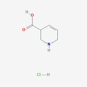 molecular formula C6H10ClNO2 B2761768 1,2,3,6-Tetrahydropyridine-3-carboxylic acid;hydrochloride CAS No. 2287298-72-8