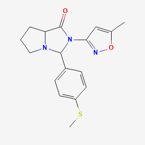 2-(5-methylisoxazol-3-yl)-3-(4-(methylthio)phenyl)hexahydro-1H-pyrrolo[1,2-c]imidazol-1-one