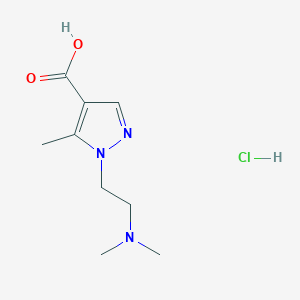 molecular formula C9H16ClN3O2 B2761771 1-[2-(Dimethylamino)ethyl]-5-methylpyrazole-4-carboxylic acid;hydrochloride CAS No. 2253632-44-7