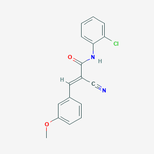 molecular formula C17H13ClN2O2 B2761774 (2E)-N-(2-chlorophenyl)-2-cyano-3-(3-methoxyphenyl)acrylamide CAS No. 890752-44-0