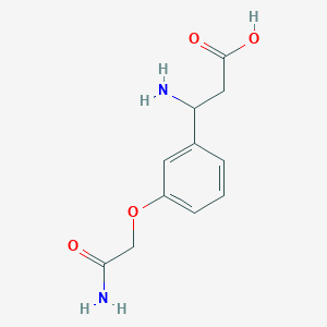 3-amino-3-[3-(carbamoylmethoxy)phenyl]propanoic acid