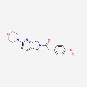 molecular formula C20H24N4O3 B2761798 2-(4-乙氧基苯基)-1-(2-吗啉-5H-吡唑并[3,4-d]嘧啶-6(7H)-基)乙酮 CAS No. 2034273-40-8