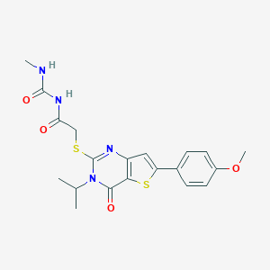 N-({[3-isopropyl-6-(4-methoxyphenyl)-4-oxo-3,4-dihydrothieno[3,2-d]pyrimidin-2-yl]sulfanyl}acetyl)-N'-methylurea