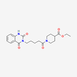 ethyl 1-[5-(2,4-dioxo-1,4-dihydroquinazolin-3(2H)-yl)pentanoyl]piperidine-4-carboxylate