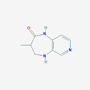 molecular formula C9H11N3O B2761826 3-甲基-1H,2H,3H,4H,5H-吡啶并[3,4-b][1,4]二氮杂环-2-酮 CAS No. 1882492-42-3
