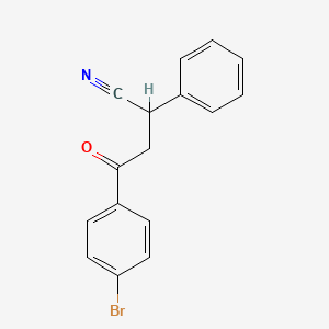 molecular formula C16H12BrNO B2761827 4-(4-Bromophenyl)-4-oxo-2-phenylbutanenitrile CAS No. 133131-51-8