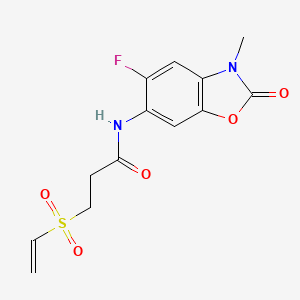 3-Ethenylsulfonyl-N-(5-fluoro-3-methyl-2-oxo-1,3-benzoxazol-6-yl)propanamide