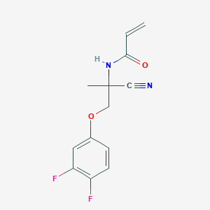 molecular formula C13H12F2N2O2 B2761832 N-[2-Cyano-1-(3,4-difluorophenoxy)propan-2-yl]prop-2-enamide CAS No. 2411217-54-2