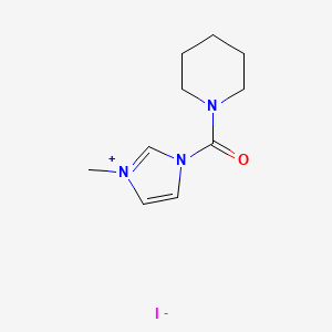 molecular formula C10H16IN3O B2761841 3-methyl-1-(piperidine-1-carbonyl)-1H-imidazol-3-ium iodide CAS No. 548763-35-5