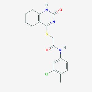 N-(3-chloro-4-methylphenyl)-2-[(2-oxo-1,2,5,6,7,8-hexahydroquinazolin-4-yl)sulfanyl]acetamide