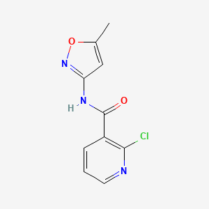 molecular formula C10H8ClN3O2 B2761845 2-chloro-N-(5-methyl-1,2-oxazol-3-yl)pyridine-3-carboxamide CAS No. 541534-75-2