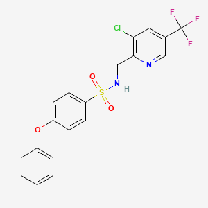 N-{[3-chloro-5-(trifluoromethyl)pyridin-2-yl]methyl}-4-phenoxybenzene-1-sulfonamide