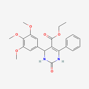 ethyl 2-oxo-6-phenyl-4-(3,4,5-trimethoxyphenyl)-1,2,3,4-tetrahydropyrimidine-5-carboxylate