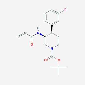 Tert-butyl (3S,4R)-4-(3-fluorophenyl)-3-(prop-2-enoylamino)piperidine-1-carboxylate