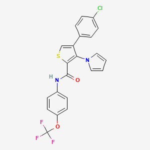 4-(4-chlorophenyl)-3-(1H-pyrrol-1-yl)-N-[4-(trifluoromethoxy)phenyl]thiophene-2-carboxamide