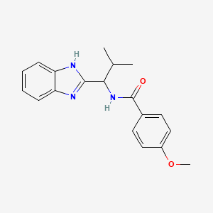 molecular formula C19H21N3O2 B2761864 N-[1-(1H-苯并咪唑-2-基)-2-甲基丙基]-4-甲氧基苯甲酰胺 CAS No. 862486-61-1