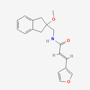 molecular formula C18H19NO3 B2761871 (E)-3-(furan-3-yl)-N-((2-methoxy-2,3-dihydro-1H-inden-2-yl)methyl)acrylamide CAS No. 2035004-25-0