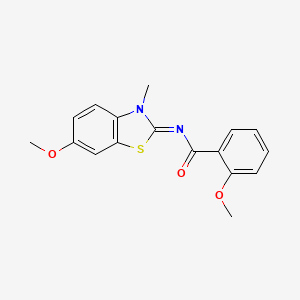 (E)-2-methoxy-N-(6-methoxy-3-methylbenzo[d]thiazol-2(3H)-ylidene)benzamide