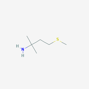 molecular formula C6H15NS B2761875 2-Methyl-4-(methylthio)butan-2-amine CAS No. 1600814-98-9