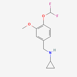 N-{[4-(difluoromethoxy)-3-methoxyphenyl]methyl}cyclopropanamine