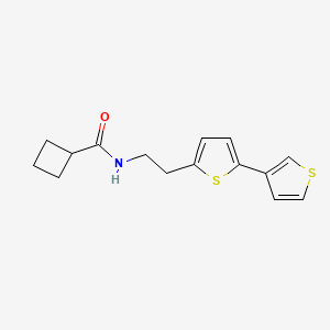 molecular formula C15H17NOS2 B2761879 N-(2-([2,3'-联噻吩]-5-基)乙基)环丁酰胺 CAS No. 2034253-38-6