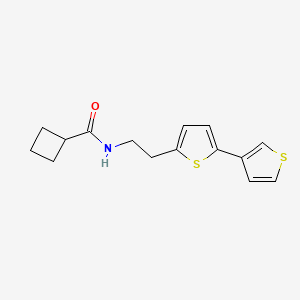 N-(2-{[2,3'-bithiophene]-5-yl}ethyl)cyclobutanecarboxamide