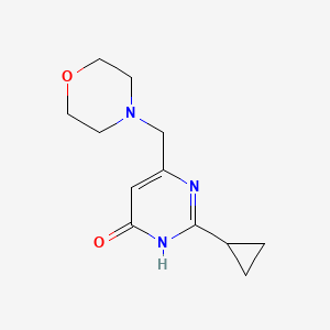 molecular formula C12H17N3O2 B2761885 2-Cyclopropyl-6-(morpholinomethyl)-4-pyrimidinol CAS No. 866155-56-8