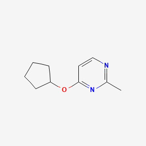 molecular formula C10H14N2O B2761886 4-(Cyclopentyloxy)-2-methylpyrimidine CAS No. 2097917-70-7