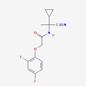 molecular formula C14H14F2N2O2 B2761889 N-(1-cyano-1-cyclopropylethyl)-2-(2,4-difluorophenoxy)acetamide CAS No. 1209438-77-6