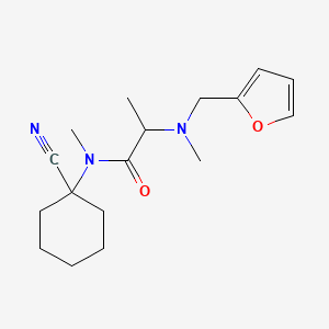 molecular formula C17H25N3O2 B2761895 N-(1-cyanocyclohexyl)-2-{[(furan-2-yl)methyl](methyl)amino}-N-methylpropanamide CAS No. 1214072-18-0