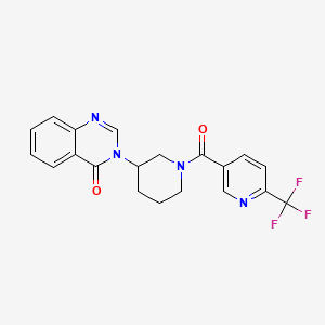3-(1-(6-(trifluoromethyl)nicotinoyl)piperidin-3-yl)quinazolin-4(3H)-one
