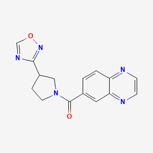 (3-(1,2,4-Oxadiazol-3-yl)pyrrolidin-1-yl)(quinoxalin-6-yl)methanone