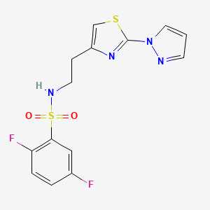 N-(2-(2-(1H-pyrazol-1-yl)thiazol-4-yl)ethyl)-2,5-difluorobenzenesulfonamide
