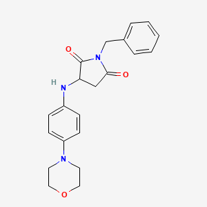 molecular formula C21H23N3O3 B2761913 1-苄基-3-((4-吗啉基苯基)氨基)吡咯烷-2,5-二酮 CAS No. 308101-58-8