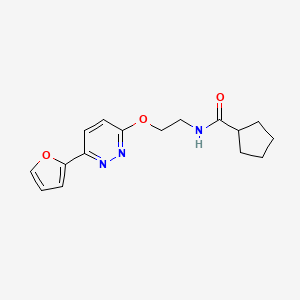 N-(2-((6-(furan-2-yl)pyridazin-3-yl)oxy)ethyl)cyclopentanecarboxamide